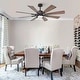Parrot Uncle 60" Bronze Walnut Farmhouse Integrated LED Windmill ...